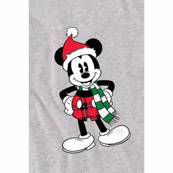 Disney Childrens/Kids Mickey Mouse Tartan Christmas T-Shirt - 5-6 Years, Sport Heather