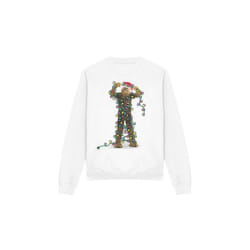 Star Wars Unisex Adult Chewbacca Fairy Lights Christmas Sweatshirt - XXL, White