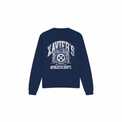 Marvel Unisex Adult X-Men Athletic Dept Professor X Sweatshirt - XL, Navy