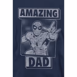 Spider-Man Unisex Adult Amazing Dad Mono Fathers Day Sweatshirt - L, Navy