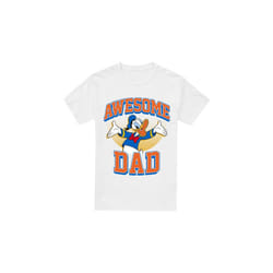 Disney Mens Awesome Dad Donald Duck T-Shirt - XL, White