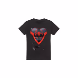 Spider-Man Mens Miles Morales Costume T-Shirt - L, Black