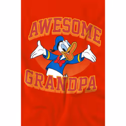 Disney Childrens/Kids Awesome Grandpa Donald Duck T-Shirt - 7-8 Years, Red