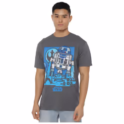 Star Wars Mens Papercut R2-D2 T-Shirt - 3XL, Charcoal