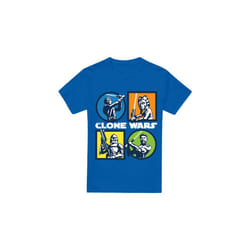 Star Wars Mens Clone Wars Grid T-Shirt - XL, Royal Blue