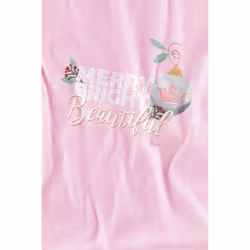 Disney Princess Childrens/Kids Merry, Bright And Beautiful Christmas T-Shirt - 3-4 Years, Pink