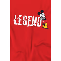 Disney Mens Legend Mickey Mouse Fathers Day T-Shirt - M, Red