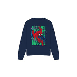 Spider-Man Unisex Adult Wall Crawling Sweatshirt - S, Navy