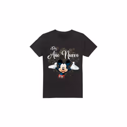 Disney Mens Spanish Mickey Mouse Fireworks New Year T-Shirt - 3XL, Black