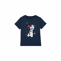 Frozen Childrens/Kids Olaf Candy Cane T-Shirt - 9-10 Years, Navy