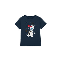 Frozen Childrens/Kids Olaf Candy Cane T-Shirt - 9-10 Years, Navy