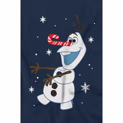 Frozen Childrens/Kids Olaf Candy Cane T-Shirt - 9-10 Years, Navy