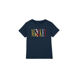 Disney Childrens/Kids Mickey Mouse Multicolour Name T-Shirt - 3-4 Years, Navy