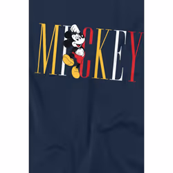 Disney Childrens/Kids Mickey Mouse Multicolour Name T-Shirt - 3-4 Years, Navy