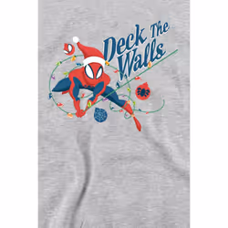 Spider-Man Unisex Adult Deck The Walls Sweatshirt - M, Sport Heather