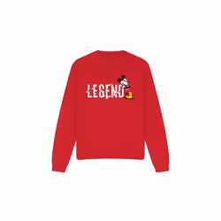 Disney Unisex Adult Legend Mickey Mouse Fathers Day Sweatshirt - M, Red