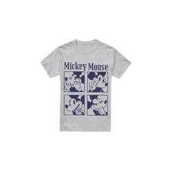 Disney Mens Mickey Mouse Pixelated T-Shirt - M, Sport Heather