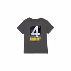 Star Wars Childrens/Kids Stormtrooper Space 4th Birthday T-Shirt - 7-8 Years, Charcoal