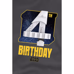 Star Wars Childrens/Kids Stormtrooper Space 4th Birthday T-Shirt - 7-8 Years, Charcoal