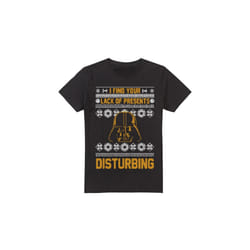 Star Wars Mens Lack Of Christmas Presents Fair Isle T-Shirt - XXL, Black
