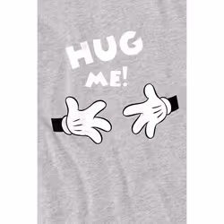 Disney Mens Hug Me Mickey Mouse Valentine's Day T-Shirt - M, Sport Heather