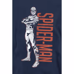Spider-Man Unisex Adult Hero Stance Sweatshirt - L, Navy