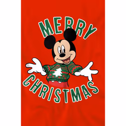 Disney Childrens/Kids Mickey Mouse Christmas Sweater T-Shirt - 12-13 Years, Red