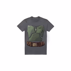 Star Wars Mens Boba Fett Costume T-Shirt - L, Charcoal
