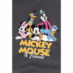 Disney Childrens/Kids Mickey Mouse Friends T-Shirt - 12-13 Years, Charcoal