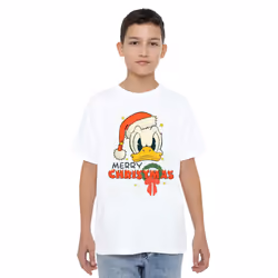 Disney Childrens/Kids Merry Christmas Donald Duck T-Shirt - 5-6 Years, White