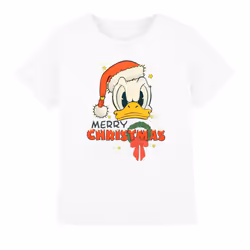 Disney Childrens/Kids Merry Christmas Donald Duck T-Shirt - 9-10 Years, White