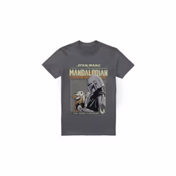 Star Wars: The Mandalorian Mens Legend Continues Grogu T-Shirt - XL, Charcoal
