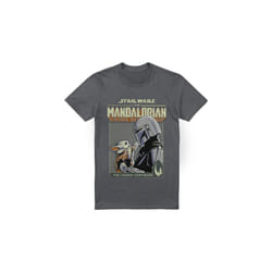 Star Wars: The Mandalorian Mens Legend Continues Grogu T-Shirt - XL, Charcoal
