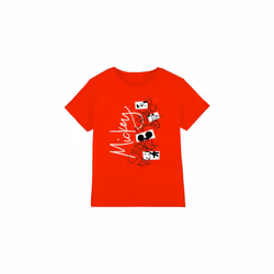 Disney Childrens/Kids Mickey Mouse Geometric Shapes T-Shirt - 3-4 Years, Red