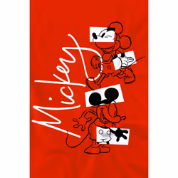 Disney Childrens/Kids Mickey Mouse Geometric Shapes T-Shirt - 9-10 Years, Red