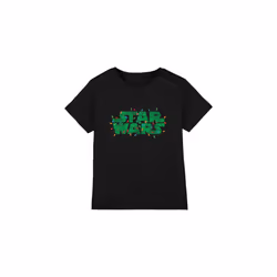 Star Wars Childrens/Kids Christmas Lights Logo T-Shirt - 7-8 Years, Black