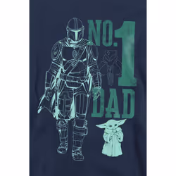 Star Wars: The Mandalorian Unisex Adult No. 1 Dad Mando Sweatshirt - M, Navy