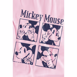 Disney Childrens/Kids Mickey Mouse Pixelated T-Shirt - 7-8 Years, Pink