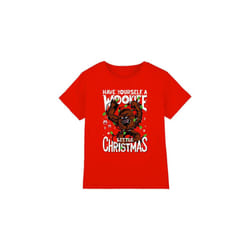 Star Wars Childrens/Kids A Wookie Little Christmas T-Shirt - 12-13 Years, Red