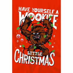 Star Wars Childrens/Kids A Wookie Little Christmas T-Shirt - 12-13 Years, Red