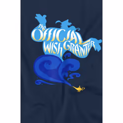 Aladdin Childrens/Kids Official Wish Granter Genie T-Shirt - 9-10 Years, Navy