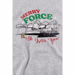 Star Wars: The Mandalorian Unisex Adult Merry Force Be With You Grogu Sweatshirt - XL, Sport Heather