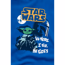 Star Wars Mens Swipe Grogu T-Shirt - 3XL, Royal Blue