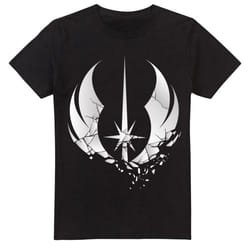 Star Wars Mens Jedi Obi Wan Kenobi Shattered T-Shirt - XXL, Black