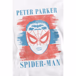 Spider-Man Unisex Adult Peter Parker Striped Sweatshirt - S, White