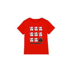 Star Wars Childrens/Kids Bah Humbug Stormtrooper Darth Vader T-Shirt - 7-8 Years, Red