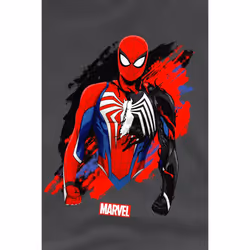 Spider-Man Childrens/Kids Symbiote T-Shirt - 7-8 Years, Charcoal