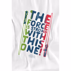Star Wars Mens Force Is Strong T-Shirt - XXL, White