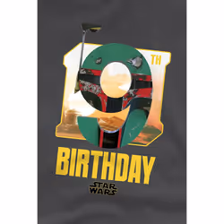 Star Wars Childrens/Kids Boba Fett Space 9th Birthday T-Shirt - 12-13 Years, Charcoal