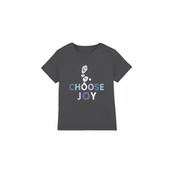 Frozen Childrens/Kids Choose Joy Olaf T-Shirt - 12-13 Years, Charcoal
